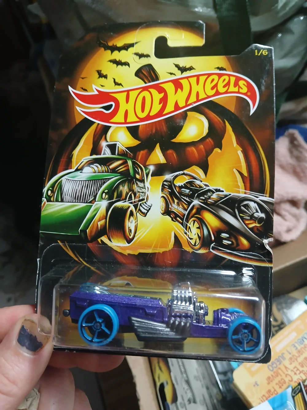 2019 Hot Wheels Happy Halloween Series Rigor Motor die-cast car (number 1/6),